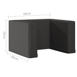 NNEVL 2-in-1 Children Sofa Black Faux Leather