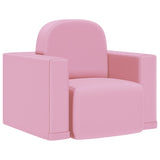 NNEVL 2-in-1 Children Sofa Pink Faux Leather