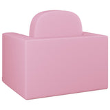 NNEVL 2-in-1 Children Sofa Pink Faux Leather