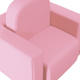 NNEVL 2-in-1 Children Sofa Pink Faux Leather