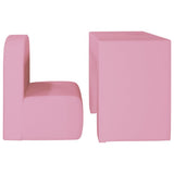 NNEVL 2-in-1 Children Sofa Pink Faux Leather