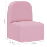 NNEVL 2-in-1 Children Sofa Pink Faux Leather