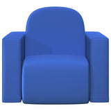 NNEVL 2-in-1 Children Sofa Blue Faux Leather