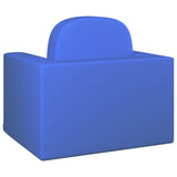 NNEVL 2-in-1 Children Sofa Blue Faux Leather