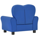 NNEVL Children Sofa Blue Faux Leather