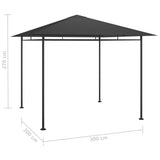 NNEVL Gazebo 3x3x2.7 m Anthracite 180 g/m²