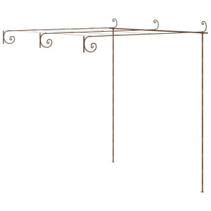 NNEVL Garden Pergola Antique Brown 3x3x2.5 m Iron