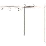 NNEVL Garden Pergola Antique Brown 3x3x2.5 m Iron