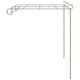 NNEVL Garden Pergola Antique Brown 3x3x2.5 m Iron