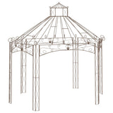 NNEVL Garden Pavilion Antique Brown 400x258x378 cm Iron