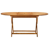 NNEVL Folding Garden Table 160x85x75 cm Solid Acacia Wood