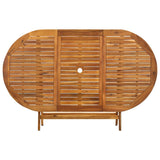 NNEVL Folding Garden Table 160x85x75 cm Solid Acacia Wood