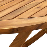 NNEVL Folding Garden Table 160x85x75 cm Solid Acacia Wood