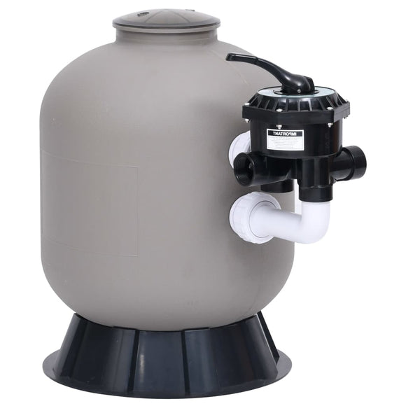NNEVL Pool Sand Filter with Side Mount 6-Way Valve Grey