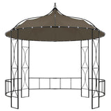 NNEVL Gazebo 300x290 cm Taupe Round