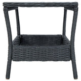 NNEVL Garden Table Dark Grey 45x45x46.5 cm Poly Rattan