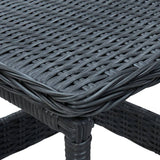 NNEVL Garden Table Dark Grey 45x45x46.5 cm Poly Rattan