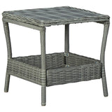 NNEVL Garden Table Light Grey 45x45x46.5 cm Poly Rattan