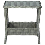 NNEVL Garden Table Light Grey 45x45x46.5 cm Poly Rattan