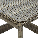 NNEVL Garden Table Brown 45x45x46.5 cm Poly Rattan