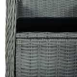 NNEVL Garden Chairs with Cushions 2 pcs Poly Rattan Light Grey