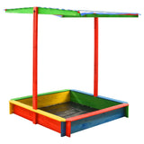 NNEVL Sandbox with Adjustable Roof Fir Wood Multicolour UV50