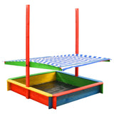 NNEVL Sandbox with Adjustable Roof Fir Wood Multicolour UV50