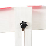 NNEVL Sandbox with Adjustable Roof Fir Wood White and Red UV50