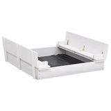 NNEVL Sandbox Fir Wood White 95x90x15 cm