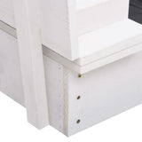 NNEVL Sandbox Fir Wood White 95x90x15 cm