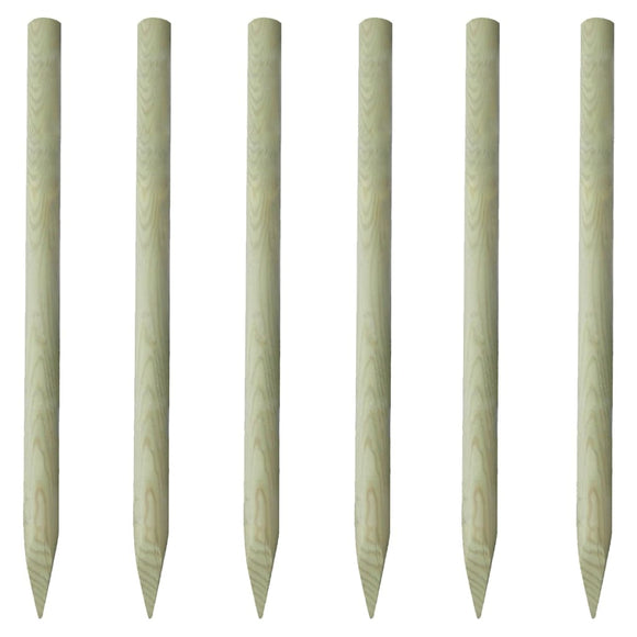 NNEVL Fence Posts 6 pcs Wood 150 cm
