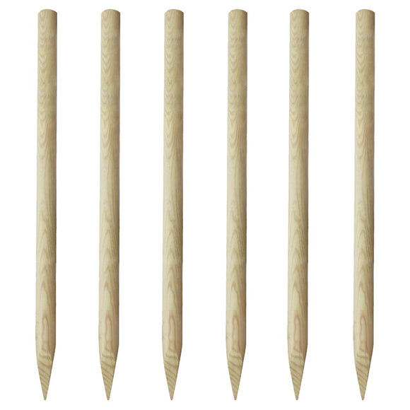 NNEVL Fence Posts 6 pcs Wood 170 cm