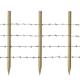 NNEVL Fence Posts 6 pcs Wood 170 cm