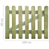 NNEVL Garden Gate Wood 100x80 cm