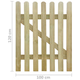 NNEVL Garden Gate Wood 100x120 cm