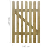 NNEVL Garden Gate Wood 100x150 cm