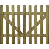 NNEVL Picket Fence Gate 2 pcs Impregnated Wood 300x120 cm