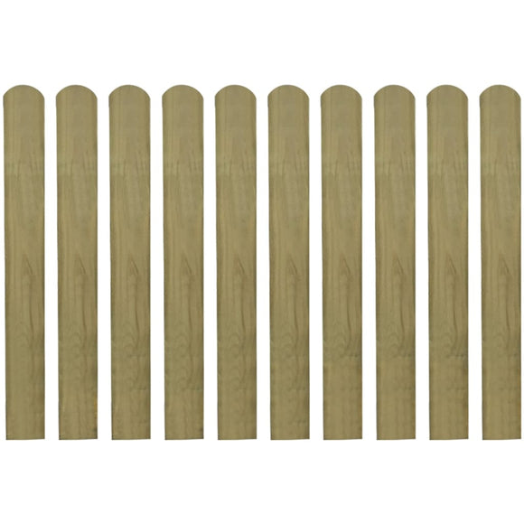NNEVL Impregnated Fence Slats 10 pcs Wood 80 cm