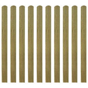 NNEVL Impregnated Fence Slats 10 pcs Wood 120 cm