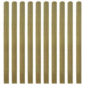 NNEVL Impregnated Fence Slats 10 pcs Wood 140 cm