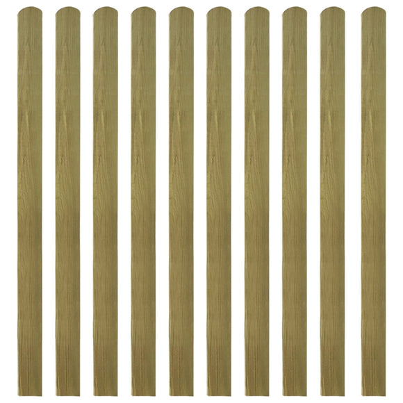 NNEVL Impregnated Fence Slats 10 pcs Wood 140 cm