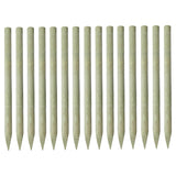 NNEVL Pointed Fence Posts 15 pcs Impregnated Pinewood 4x150 cm