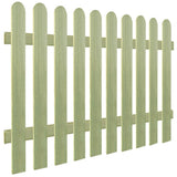 NNEVL Picket Fence Impregnated Pinewood 170x120 cm 6/9 cm