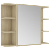 NNEVL 4 Piece Bathroom Furniture Set Sonoma Oak Engineered Wood