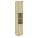 NNEVL 4 Piece Bathroom Furniture Set Sonoma Oak Engineered Wood