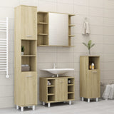 NNEVL 4 Piece Bathroom Furniture Set Sonoma Oak Engineered Wood