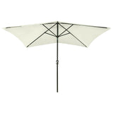 NNEVL Parasol with LEDs and Steel Pole Sand 2x3 m