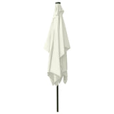 NNEVL Parasol with LEDs and Steel Pole Sand 2x3 m