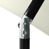 NNEVL Parasol with LEDs and Steel Pole Sand 2x3 m