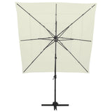 NNEVL 4-Tier Parasol with Aluminium Pole Sand 250x250 cm